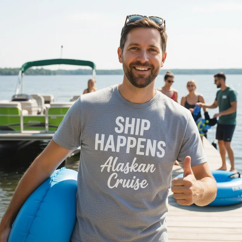 Pontoon Tubing Crew Goals: Building the Right Saturday - Ship Happens Shirt