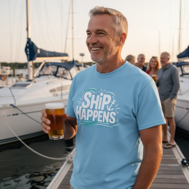A Sailing Race Crew's Guide to Drinking Responsibly After the Race - Ship Happens Shirt