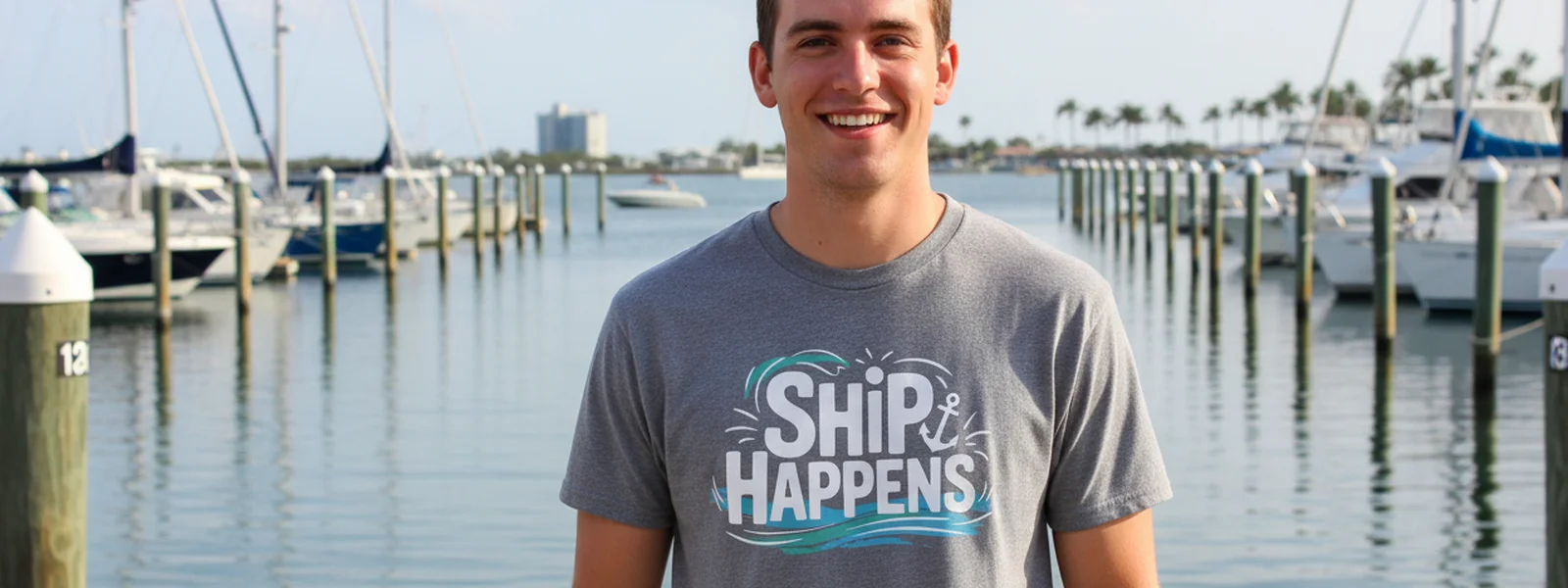 Slip Number Bragging Rights: Marina Geography Decoded - Ship Happens Shirt