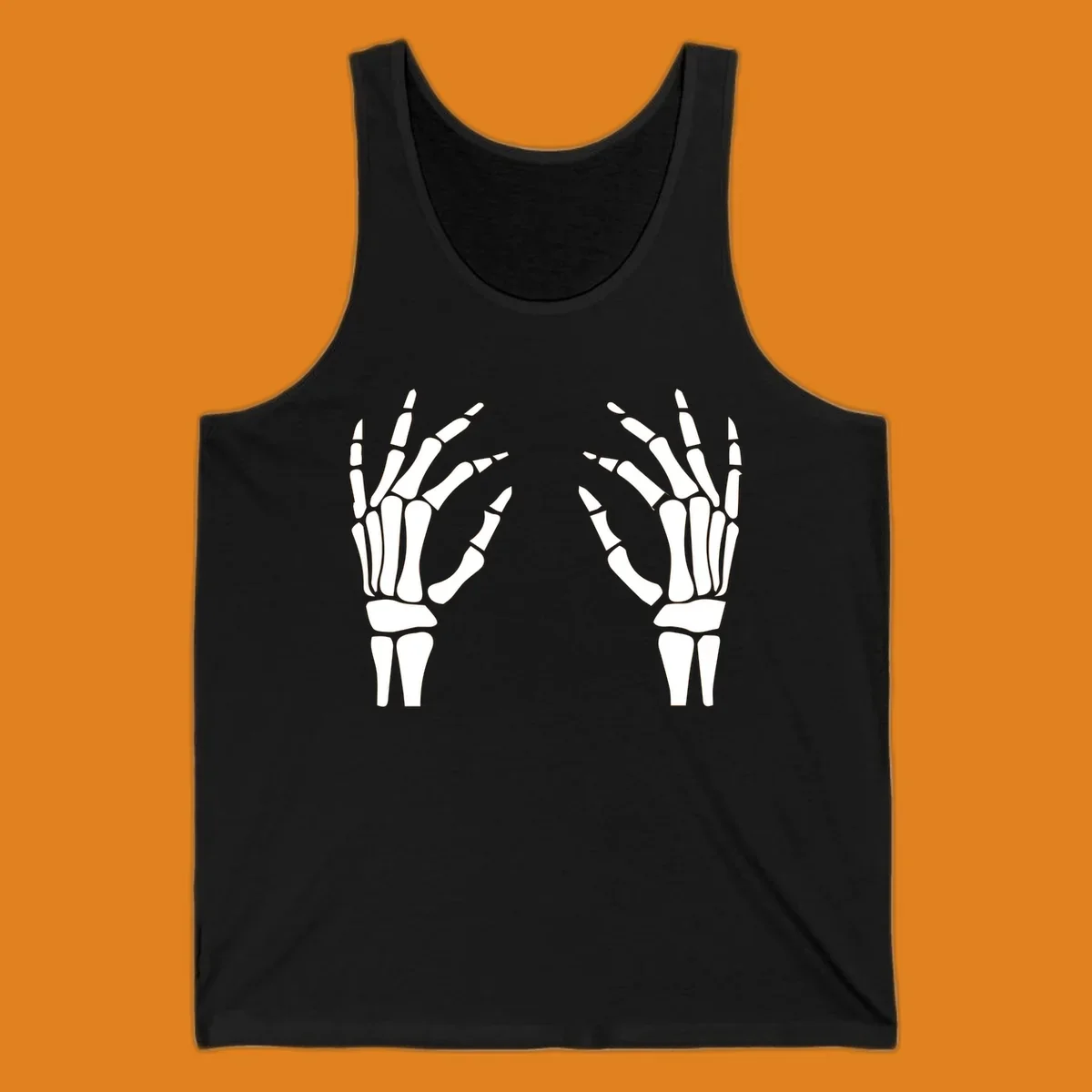 A pair of white skeletal hands reaching inwards on a dark background, illustrating the pair-skeletal-hands concept.