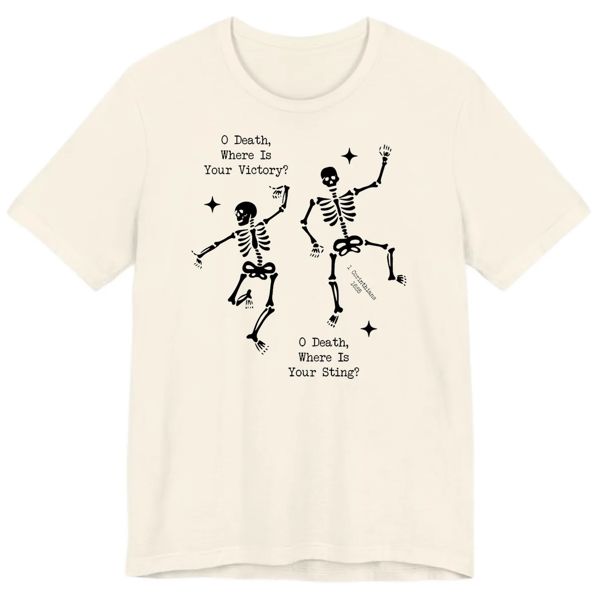 O Death Where Is Your Victory And Sting Premium T-Shirt in Natural