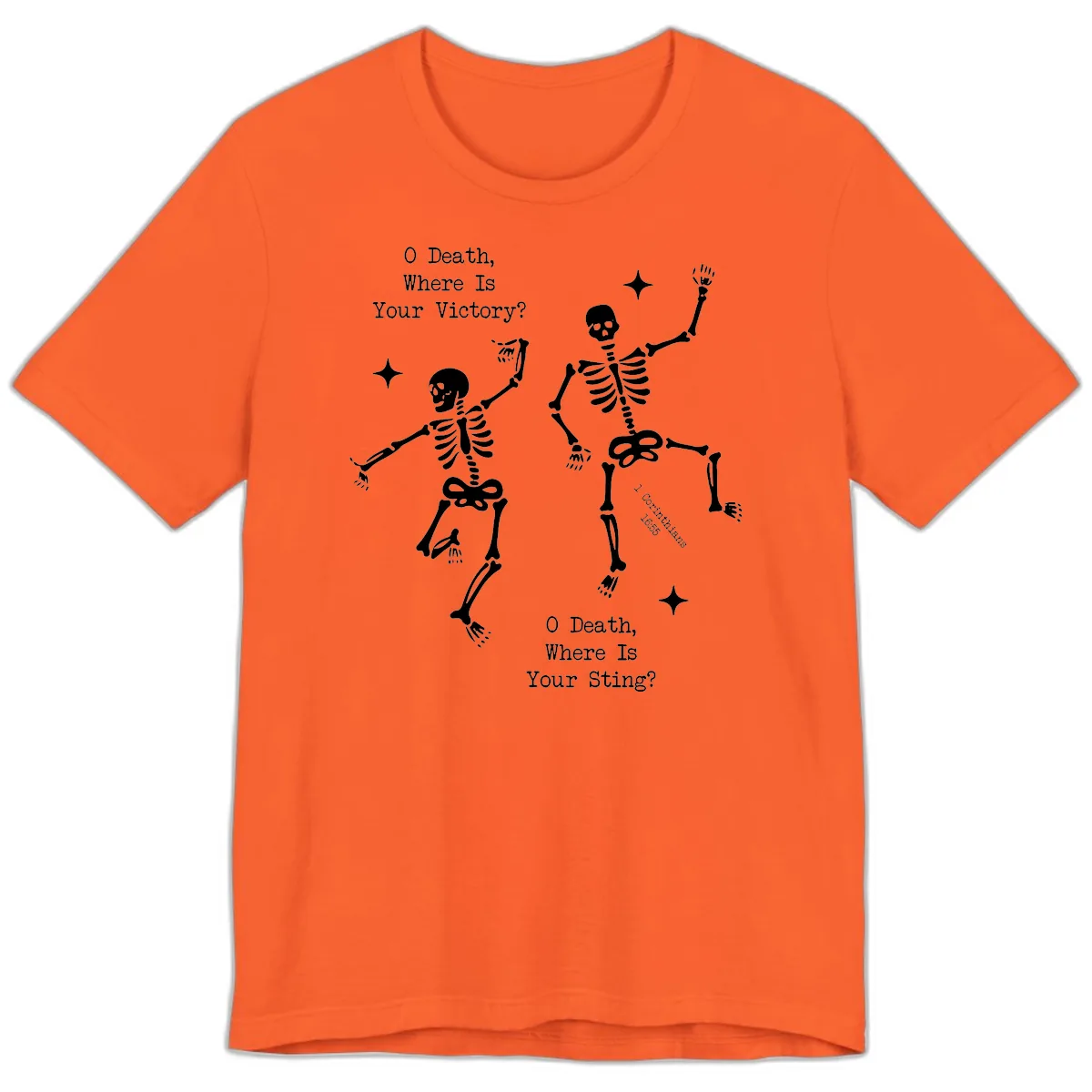 O Death Where Is Your Victory And Sting Premium T-Shirt in Orange
