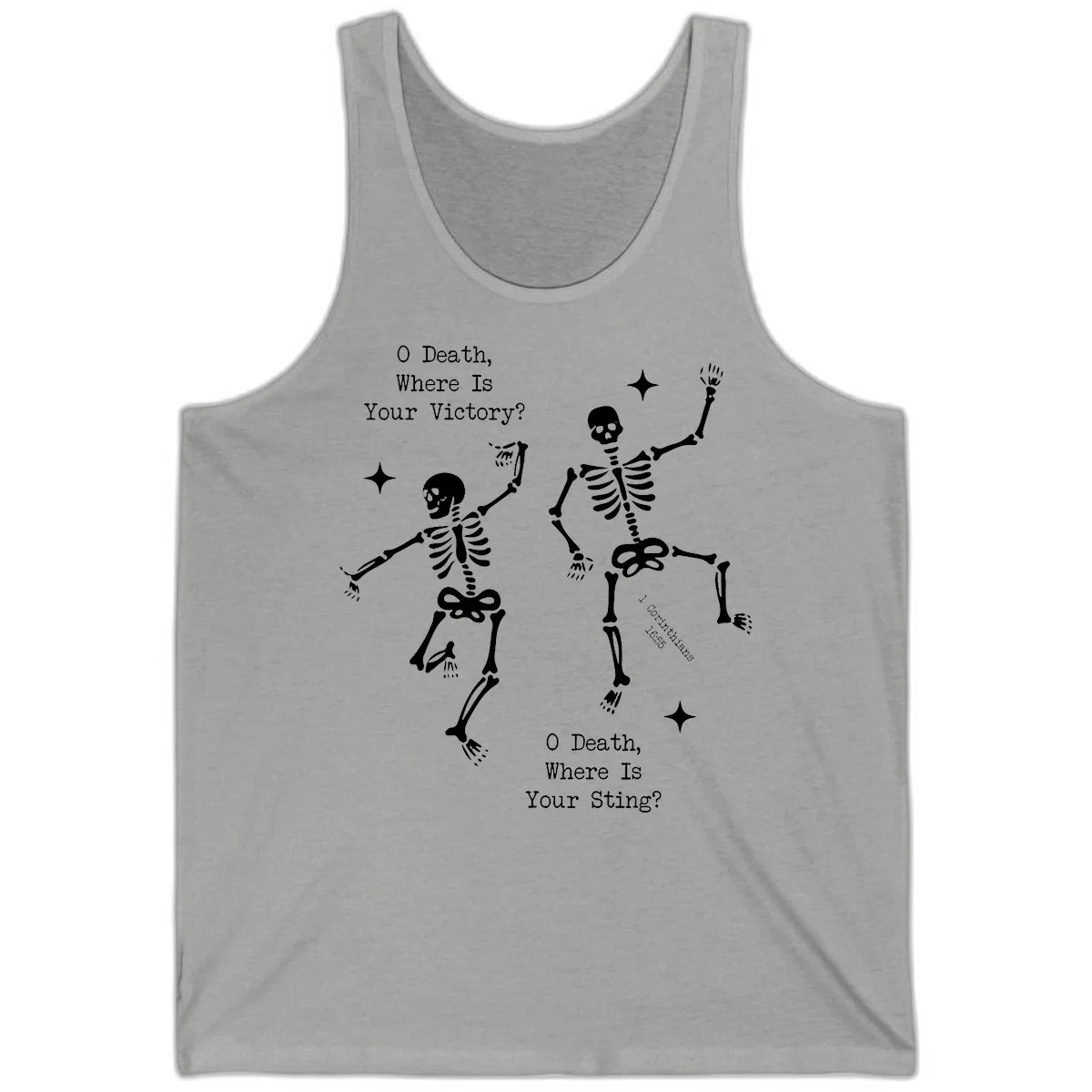 O Death Where Is Your Victory And Sting Tank in Athletic Heather