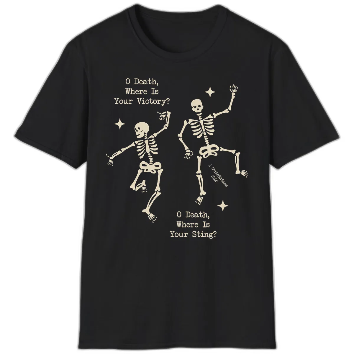 O Death Where Is Your Victory And Sting T-Shirt in Black