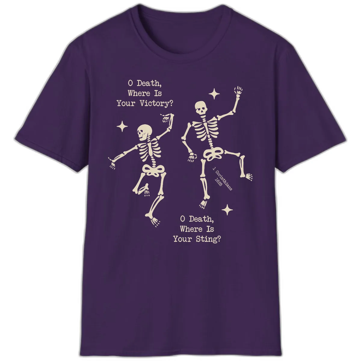 O Death Where Is Your Victory And Sting T-Shirt in Purple