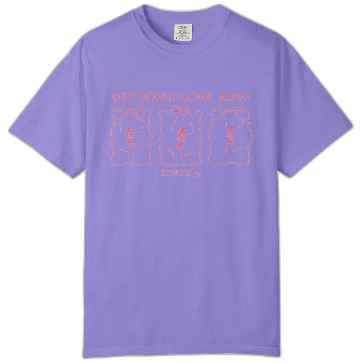 Dry Bones Come Alive Biblical Art Comfort Color in Violet