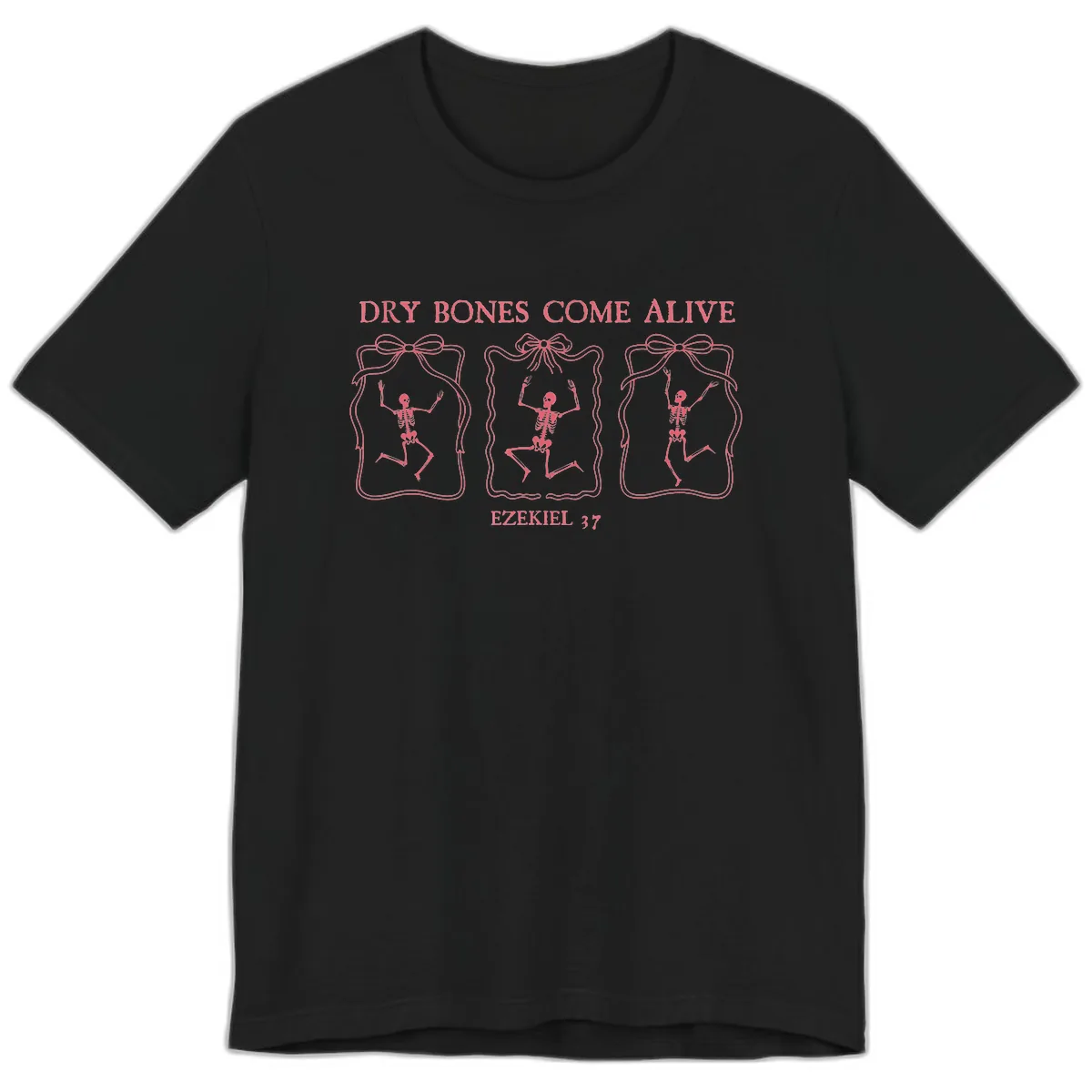 Dry Bones Come Alive Biblical Art Premium T-Shirt in Black