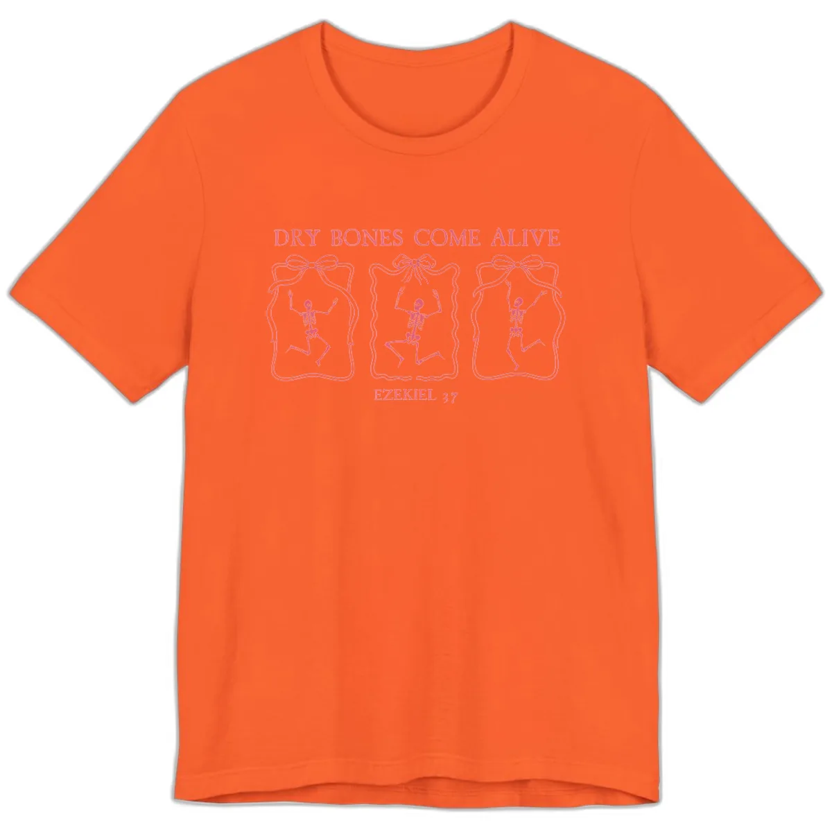 Dry Bones Come Alive Biblical Art Premium T-Shirt in Orange