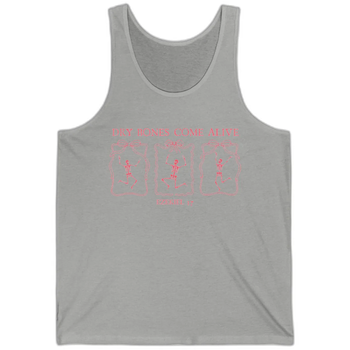 Dry Bones Come Alive Biblical Art Tank in Athletic Heather