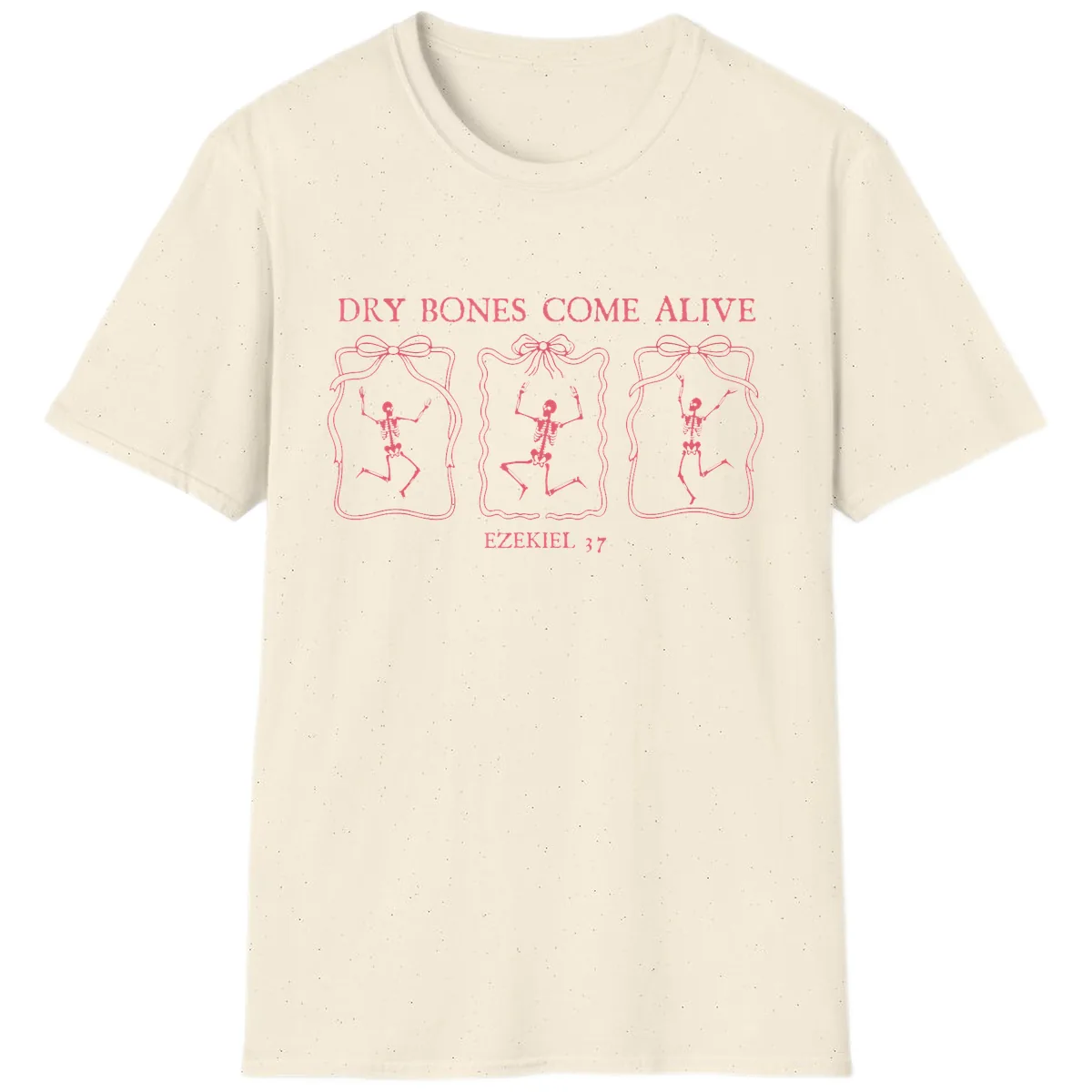 Dry Bones Come Alive Biblical Art T-Shirt in Natural