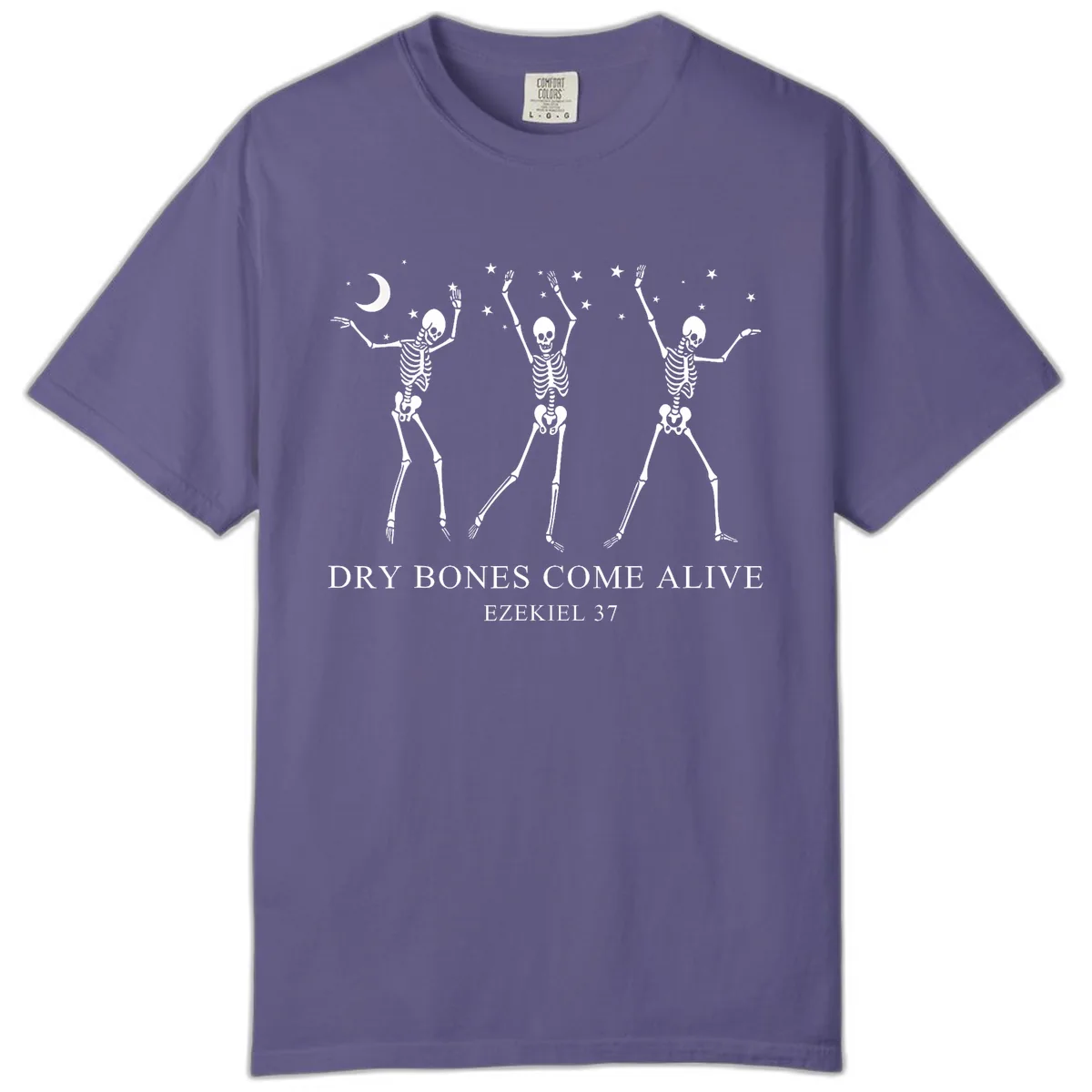 Dancing Skeletons Under Moonlight Comfort Color in Grape