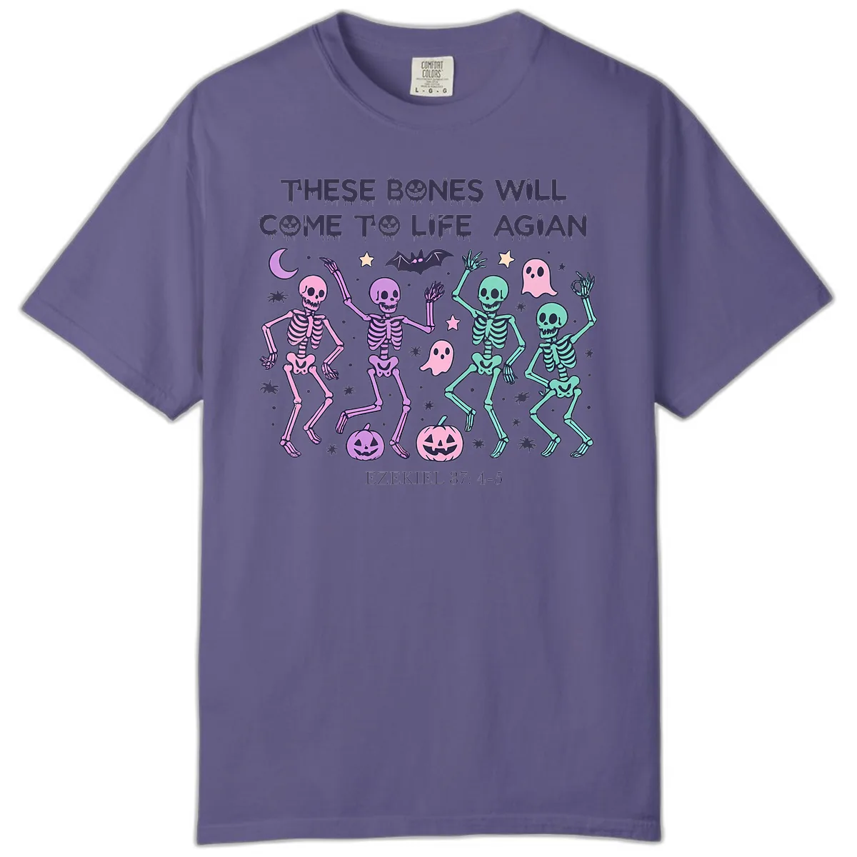 These Bones Will Come To Life Again Comfort Color in Grape