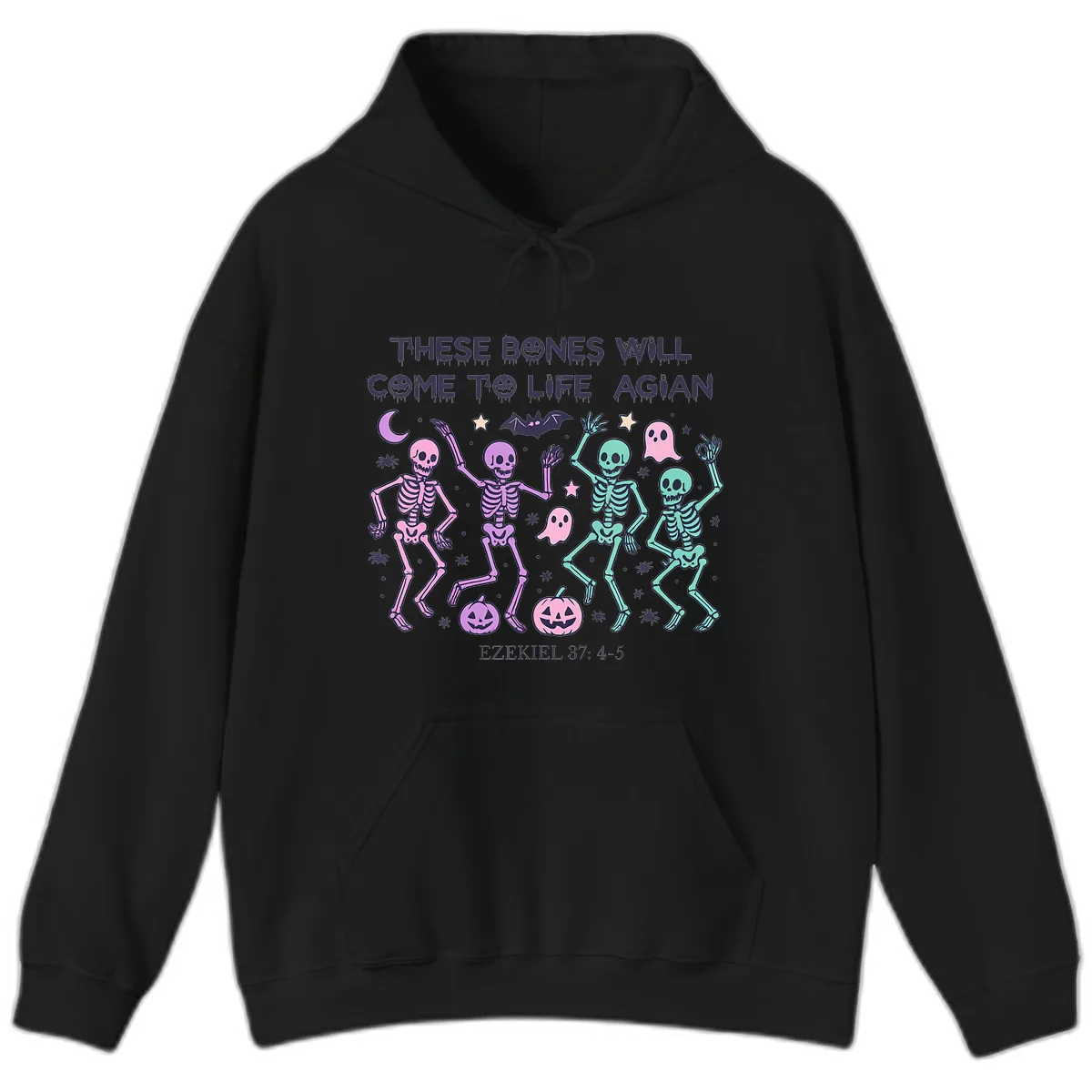 These Bones Will Come To Life Again Hoodie in Black
