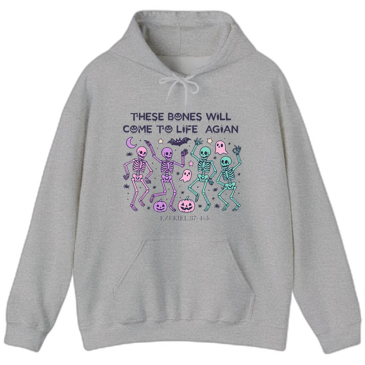 These Bones Will Come To Life Again Hoodie in Sport Grey