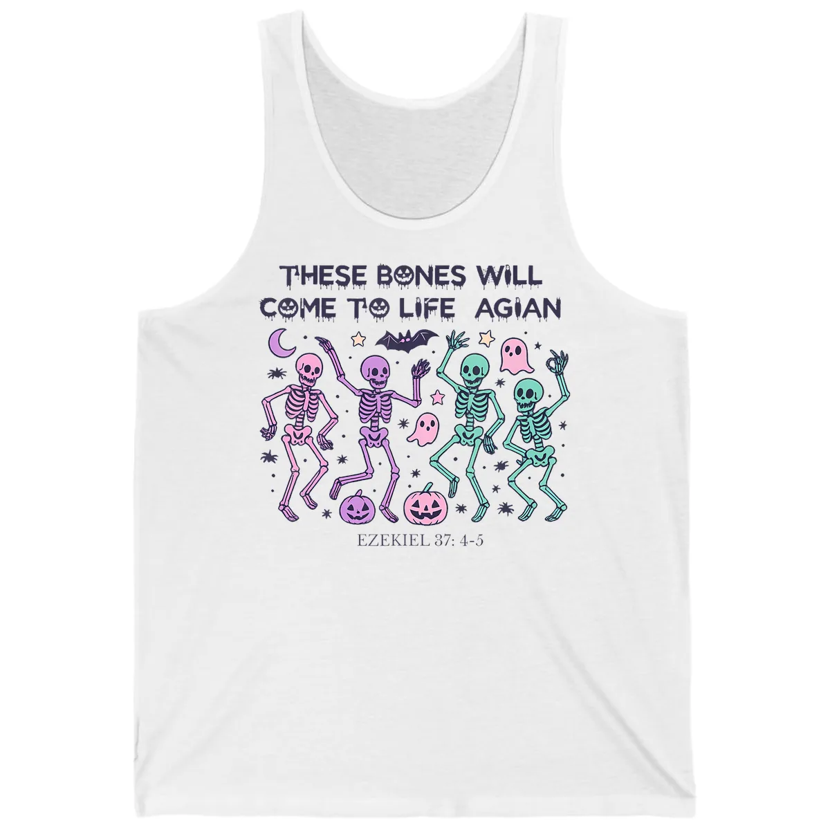 These Bones Will Come To Life Again Tank in White