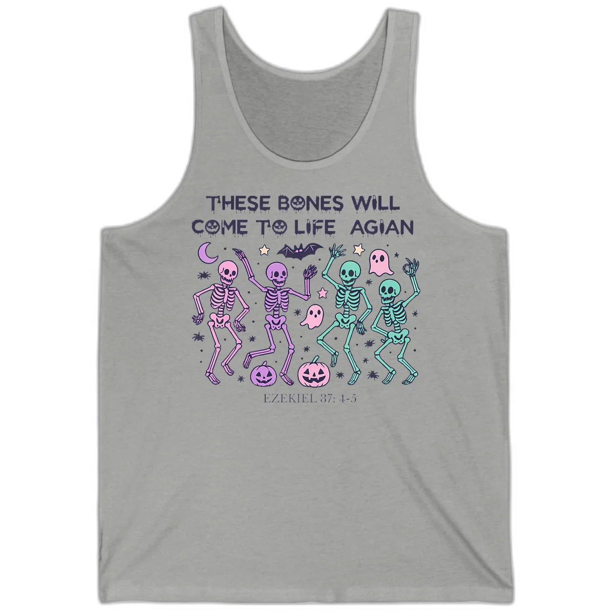 These Bones Will Come To Life Again Tank in Athletic Heather