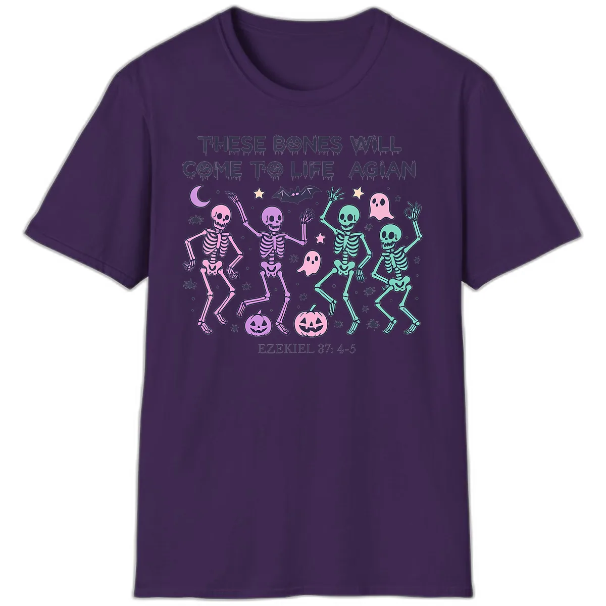 These Bones Will Come To Life Again T-Shirt in Purple