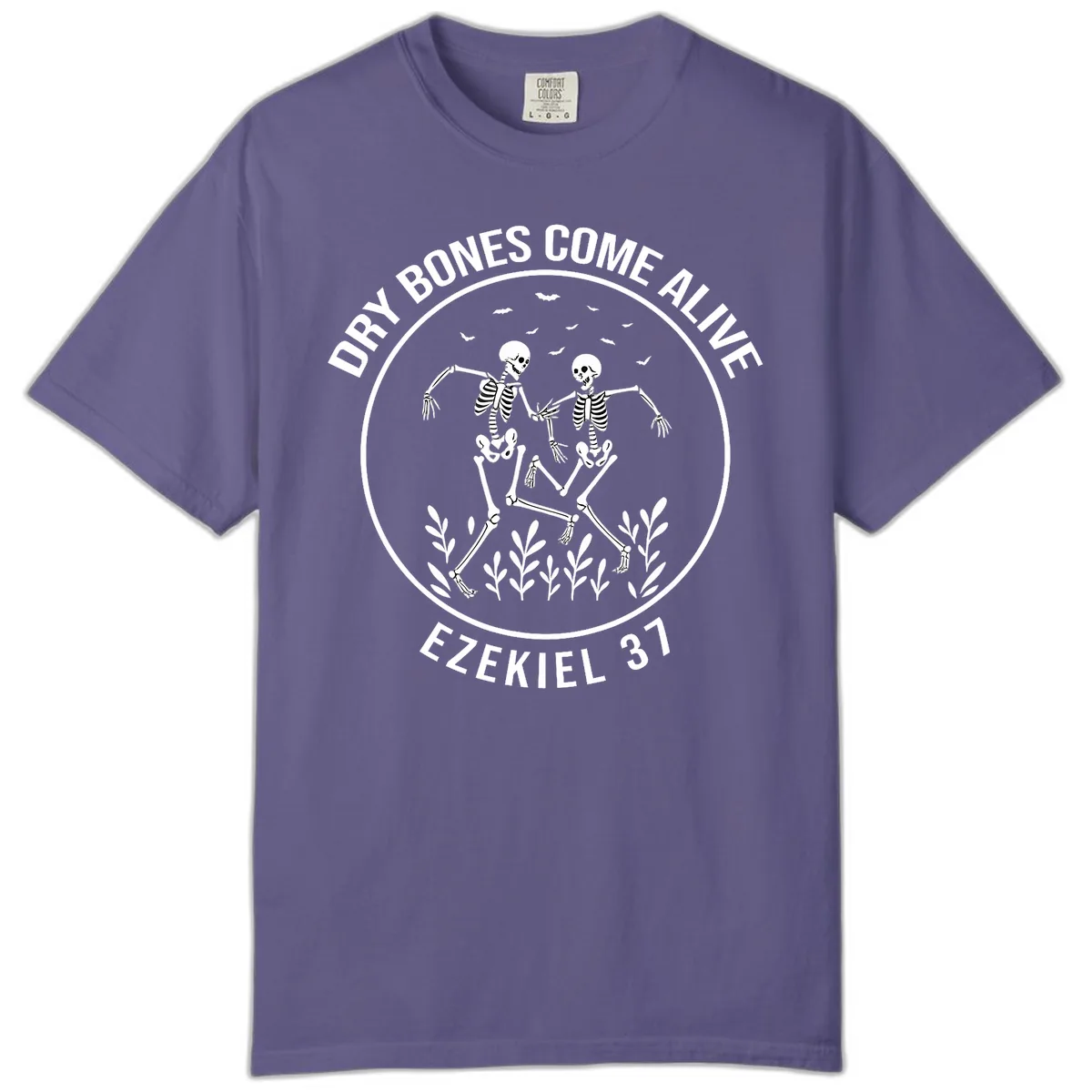 Dry Bones Come Alive Dancing Skeletons Comfort Color in Grape