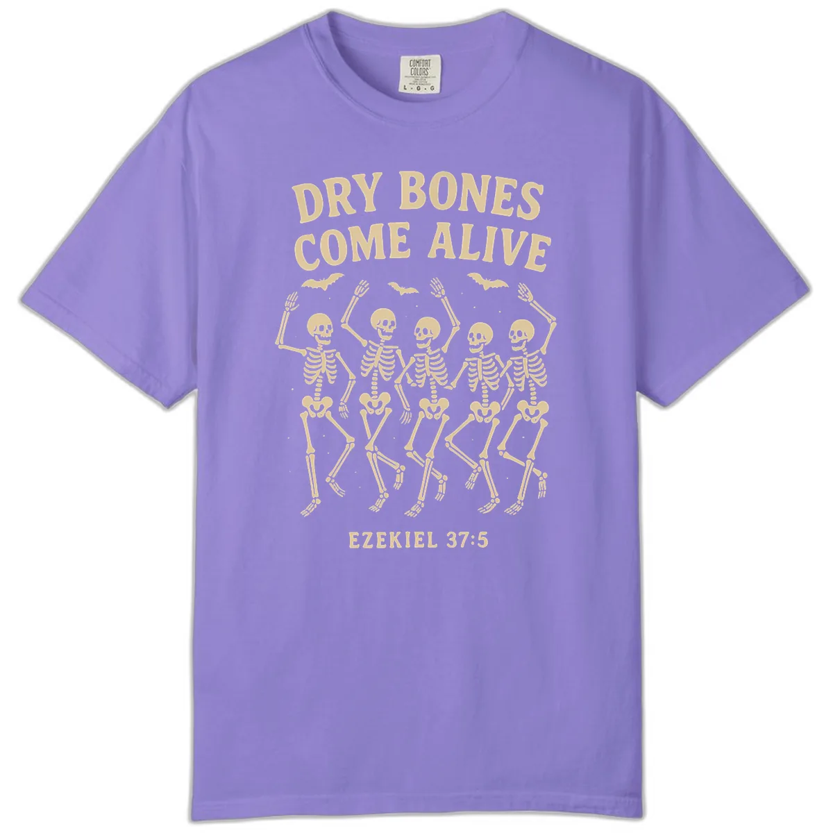 Dry Bones Come Alive Dancing Skeletons Comfort Color in Violet