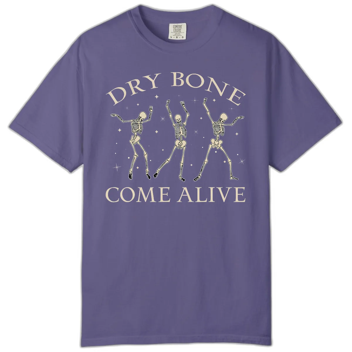Dry Bone Come Alive Skeletons Dancing Comfort Color in Grape