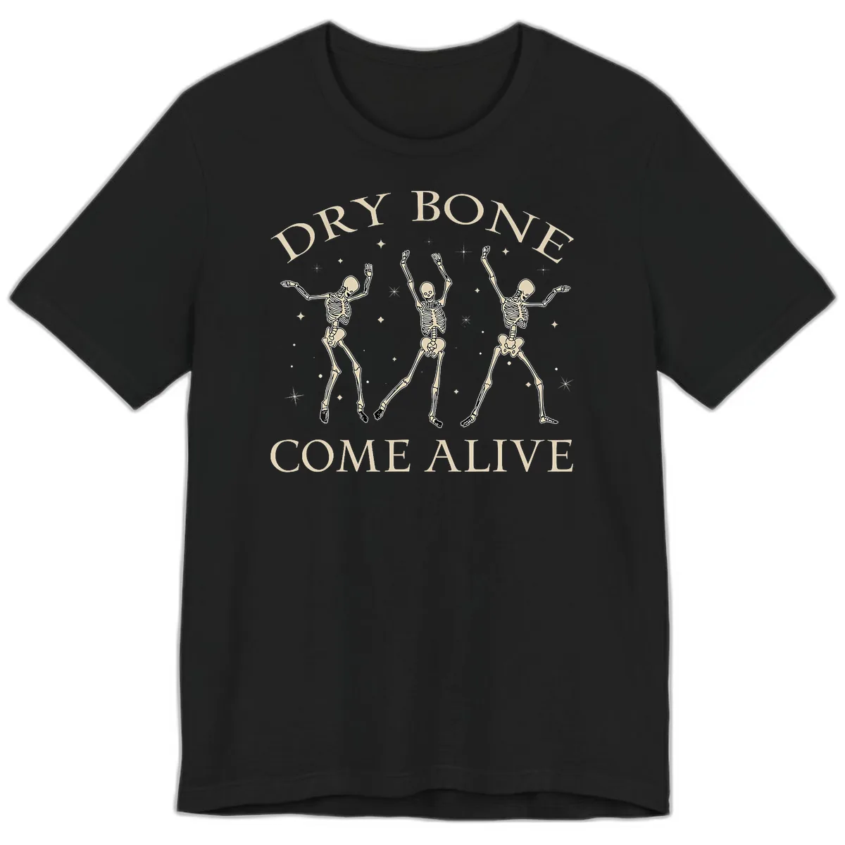 Dry Bone Come Alive Skeletons Dancing Premium T-Shirt in Black