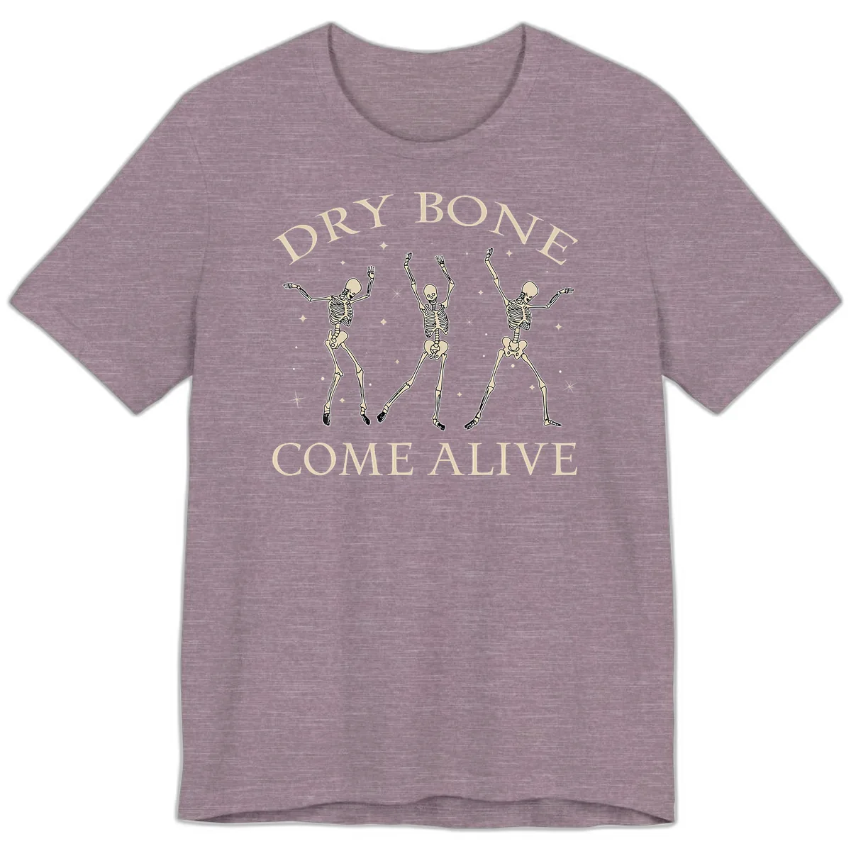 Dry Bone Come Alive Skeletons Dancing Premium T-Shirt in Heather Purple