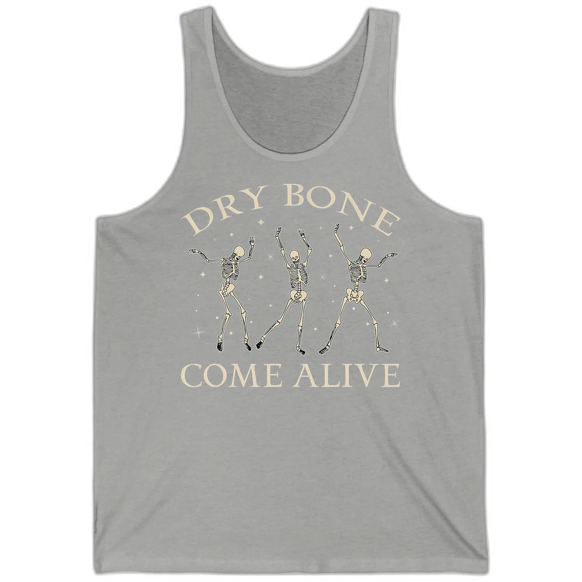 Dry Bone Come Alive Skeletons Dancing Tank in Athletic Heather