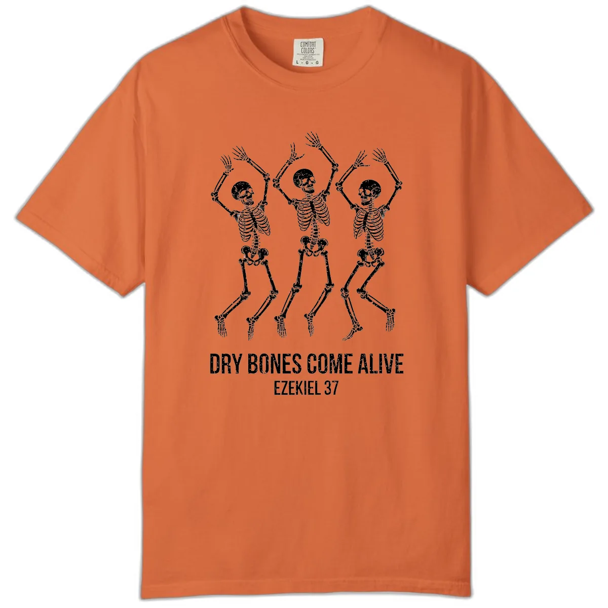 Dancing Dry Bones Come Alive Comfort Color in Burnt Orange