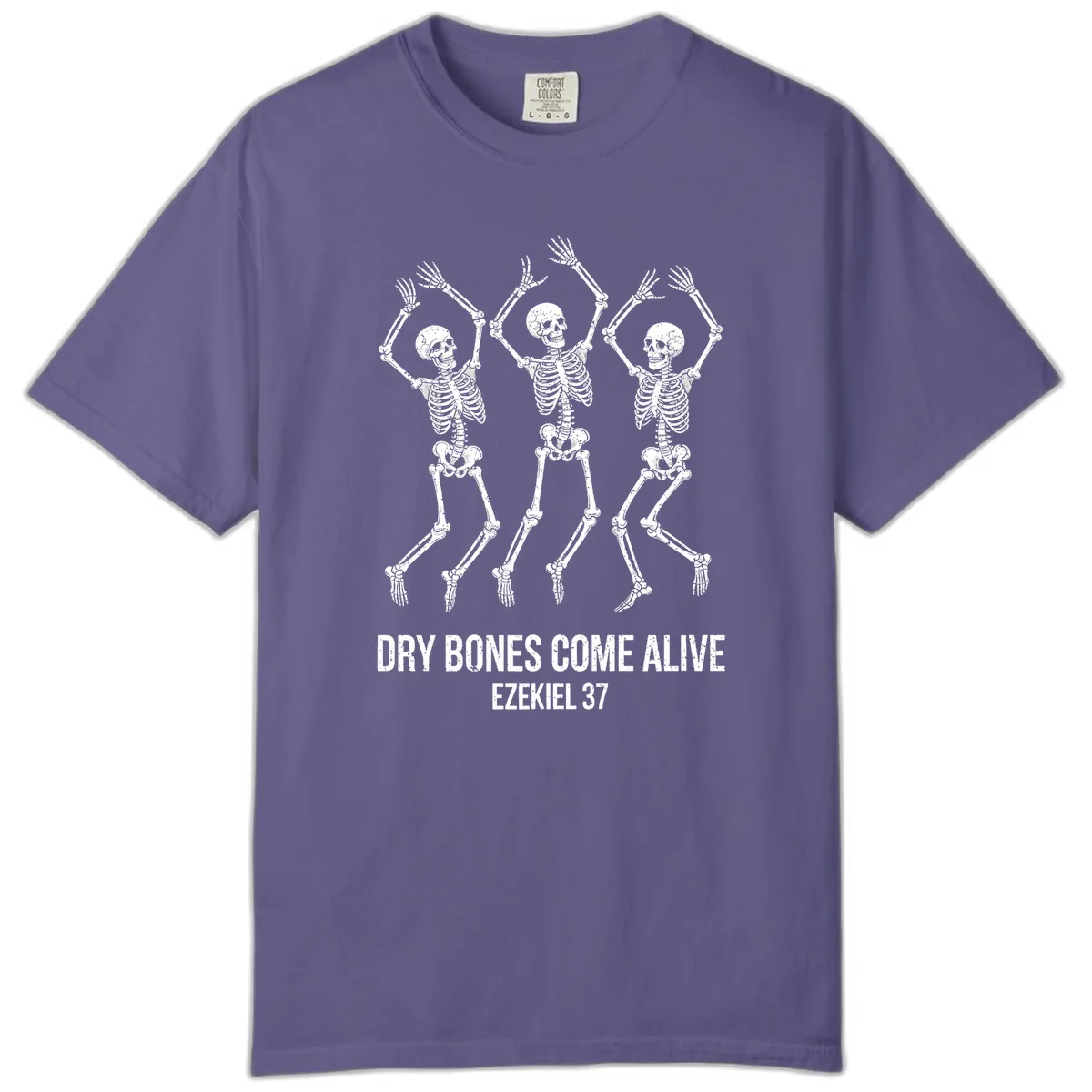 Dancing Dry Bones Come Alive Comfort Color in Grape