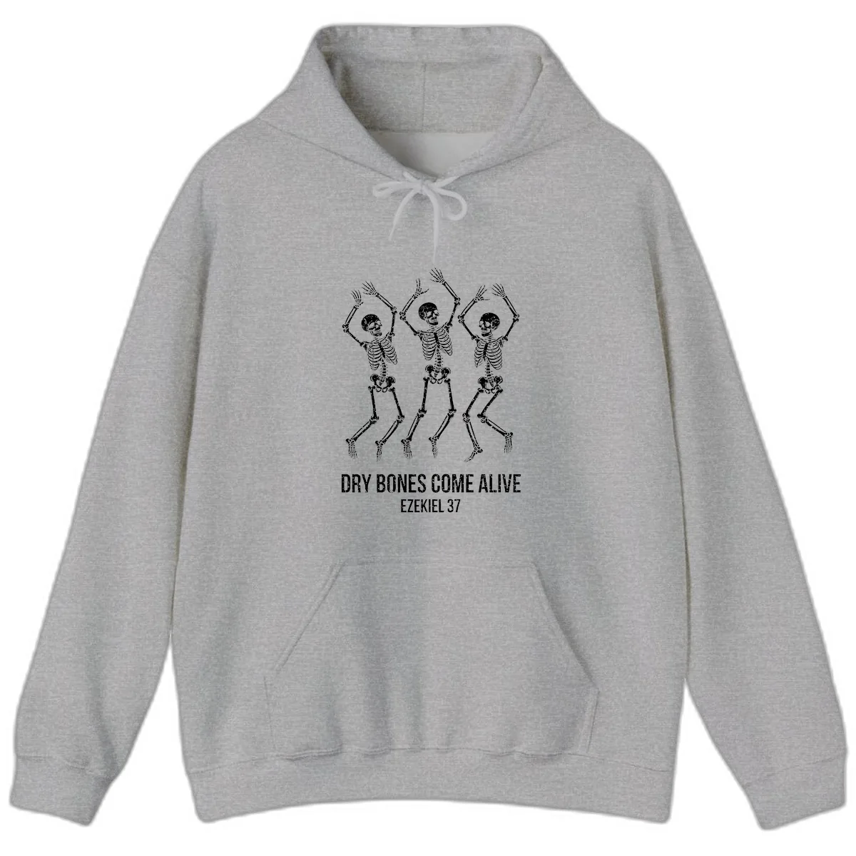 Dancing Dry Bones Come Alive Hoodie in Sport Grey