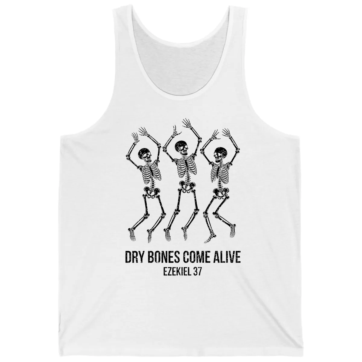 Dancing Dry Bones Come Alive Tank in White