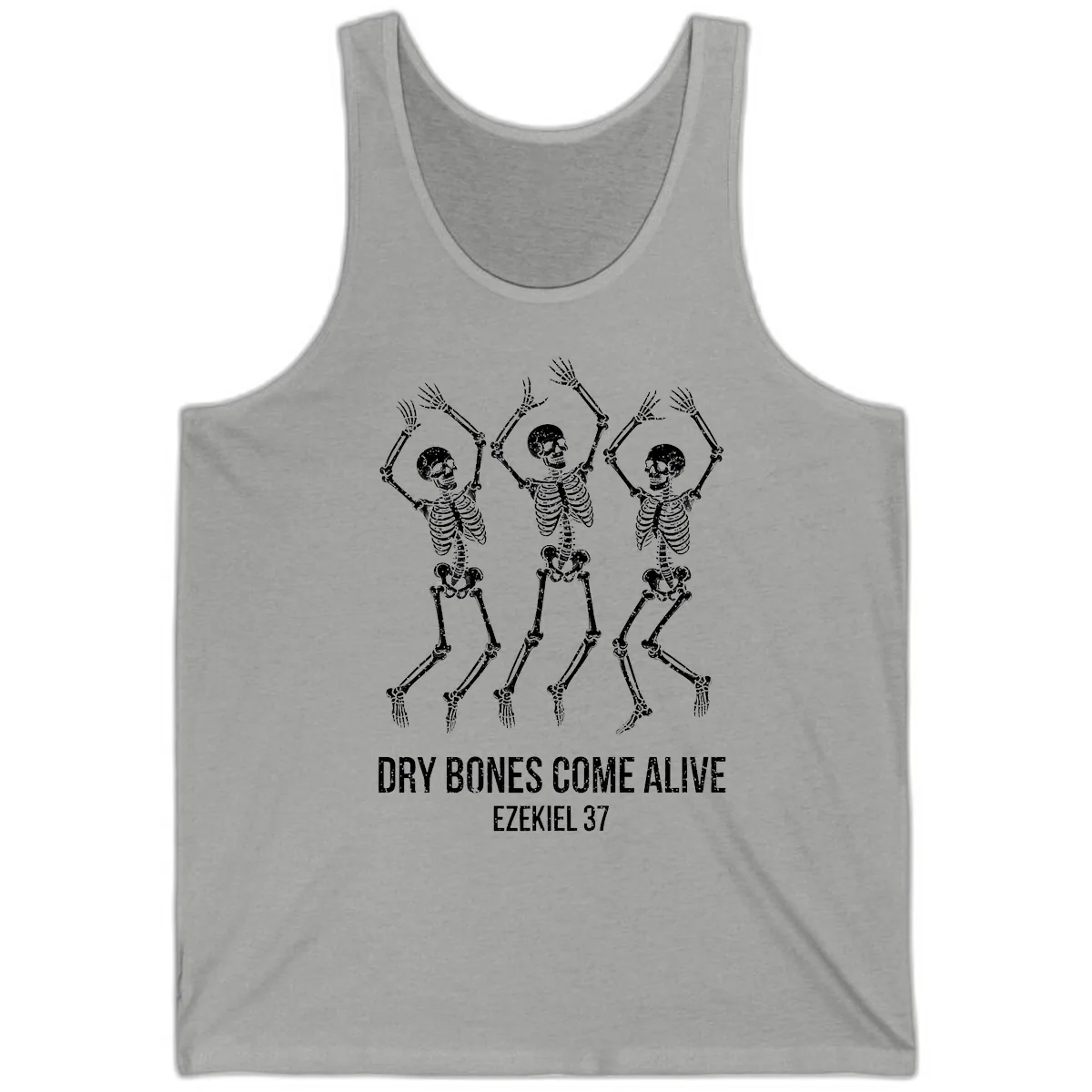 Dancing Dry Bones Come Alive Tank in Athletic Heather