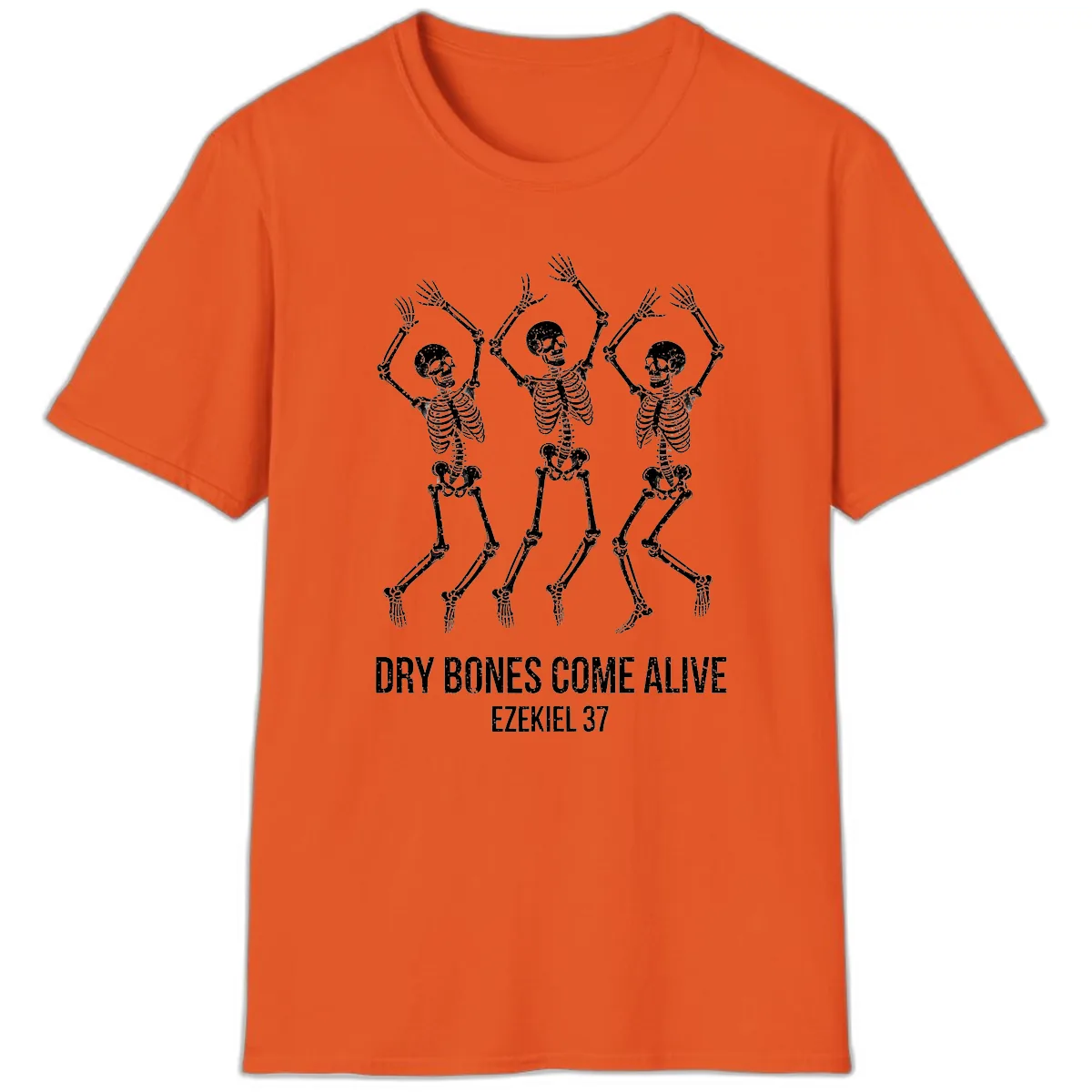 Dancing Dry Bones Come Alive T-Shirt in Orange