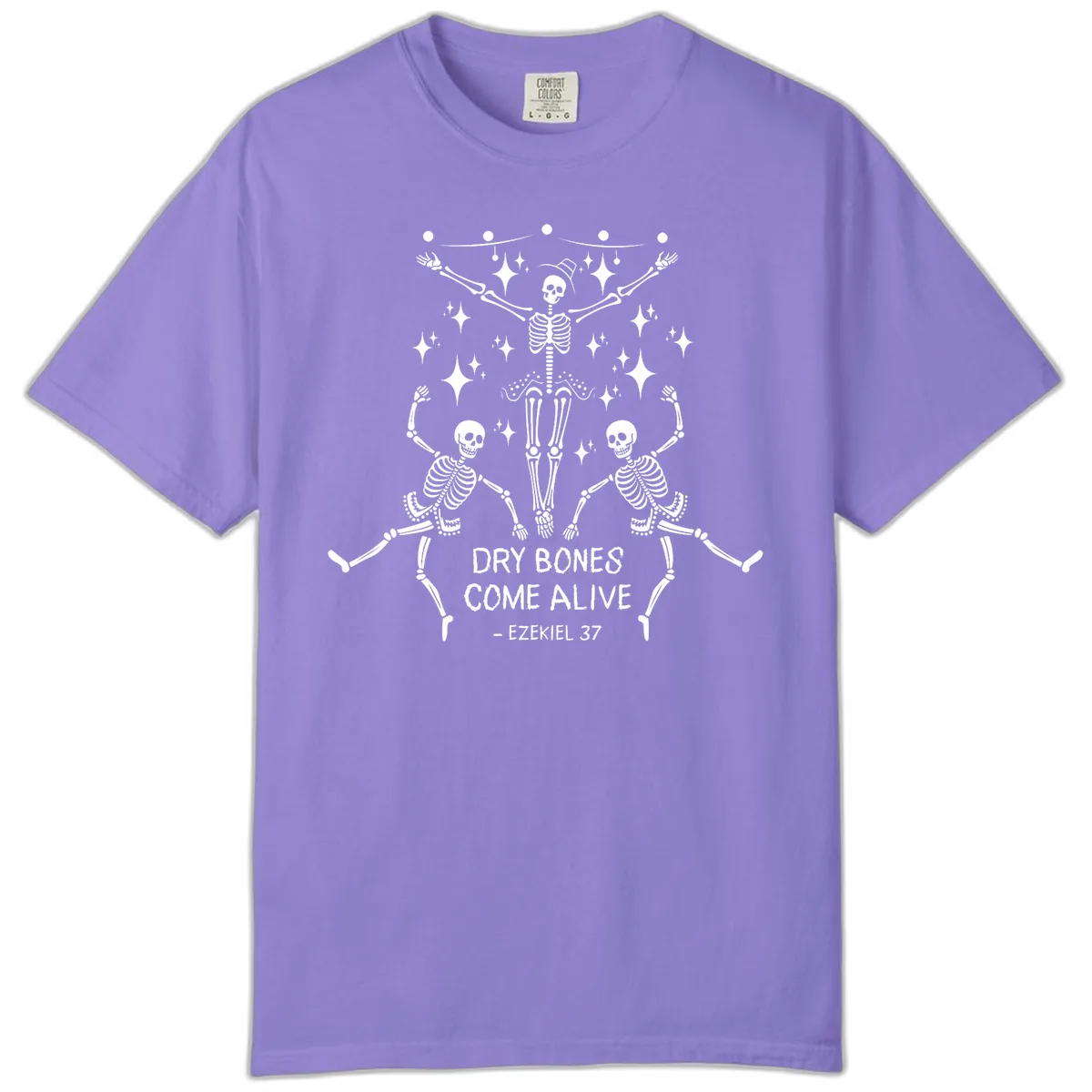 Dry Bones Come Alive Dancing Skeletons Comfort Color in Violet