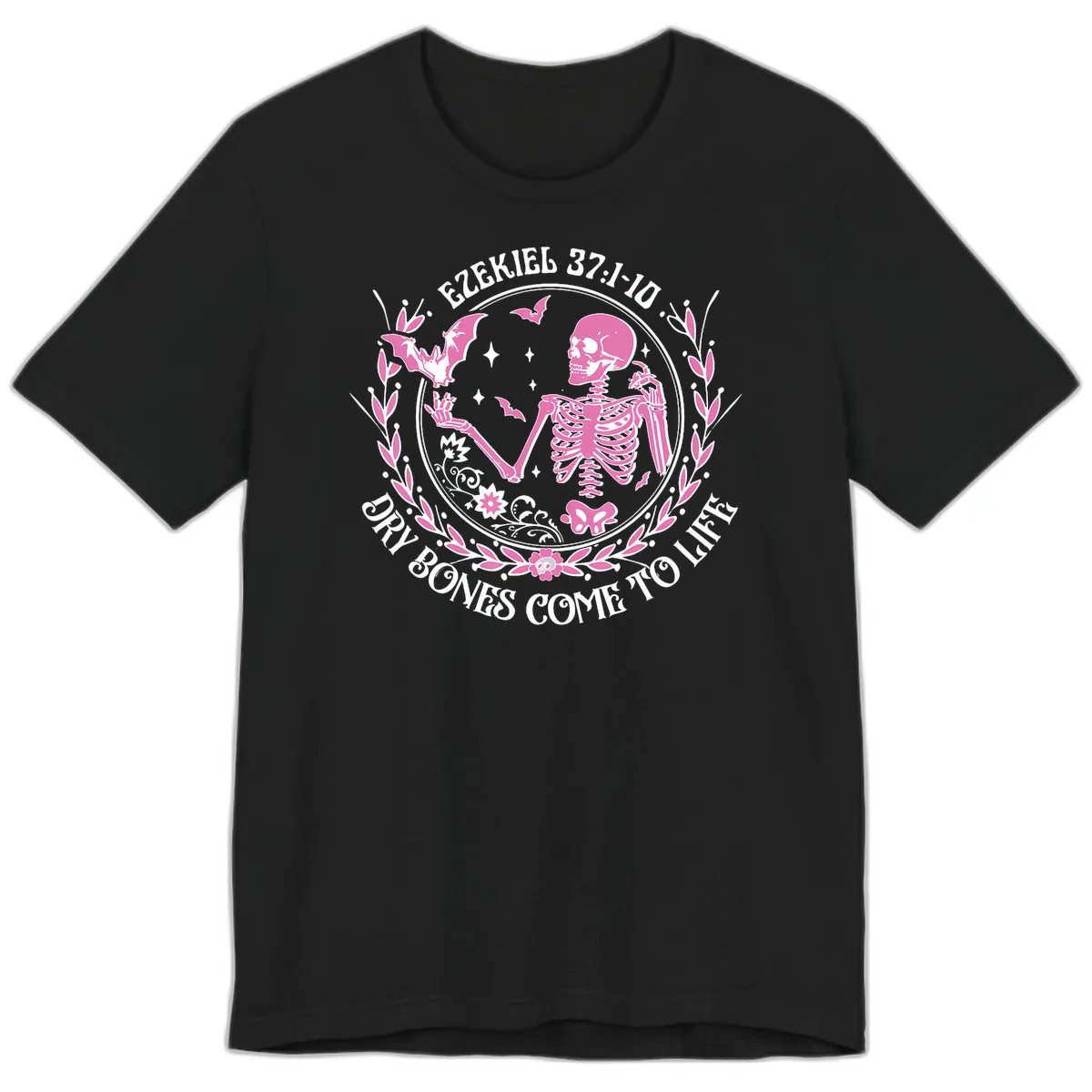 Dry Bones Come To Life Religious Art Premium T-Shirt in Black