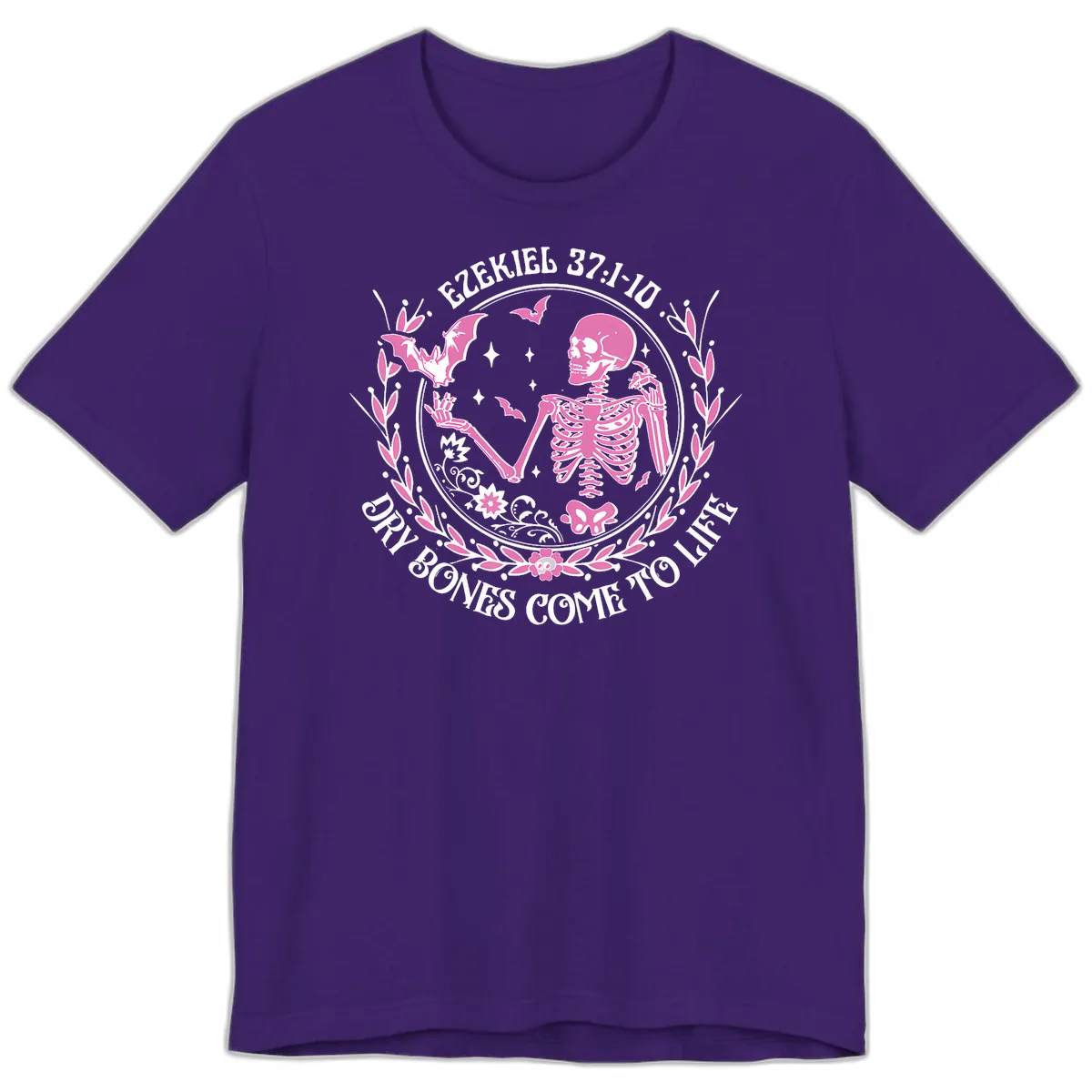 Dry Bones Come To Life Religious Art Premium T-Shirt in Team Purple