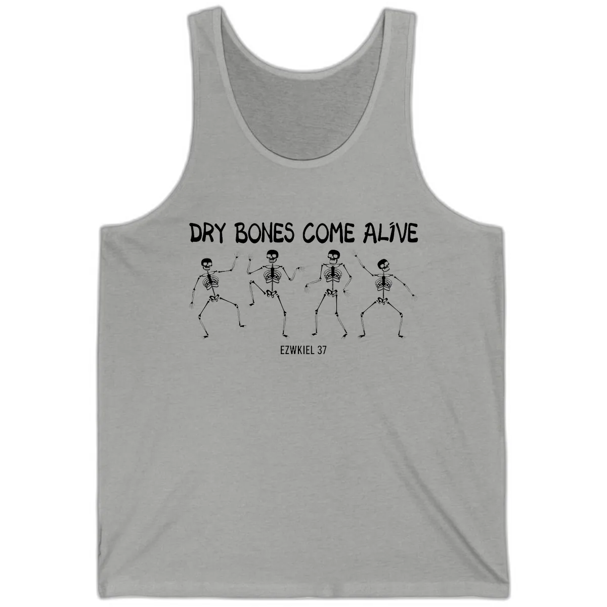 Dry Bones Come Alive Verse Tank in Athletic Heather