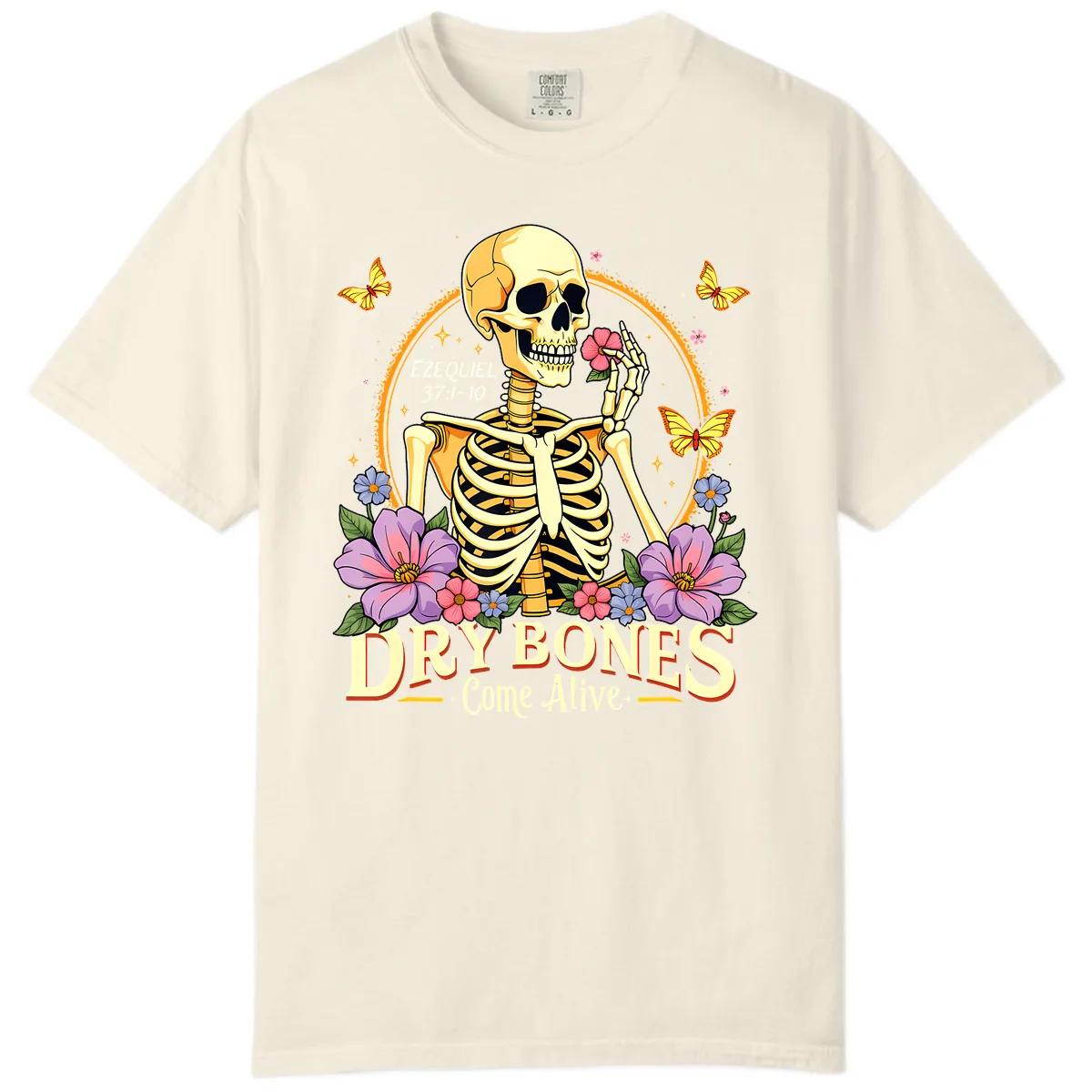 Dry Bones Come Alive Biblical Art Comfort Color in Ivory