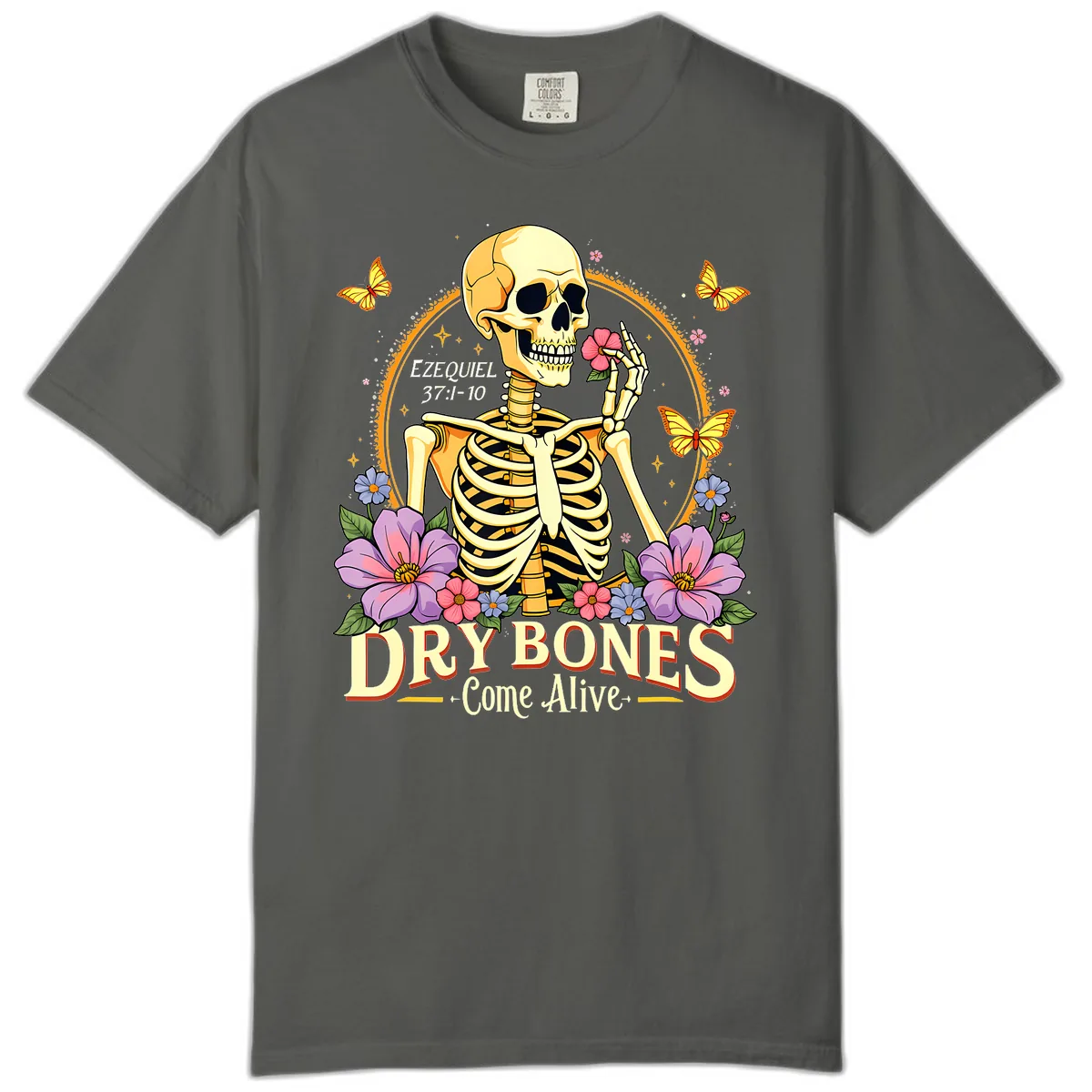 Dry Bones Come Alive Biblical Art Comfort Color in Pepper