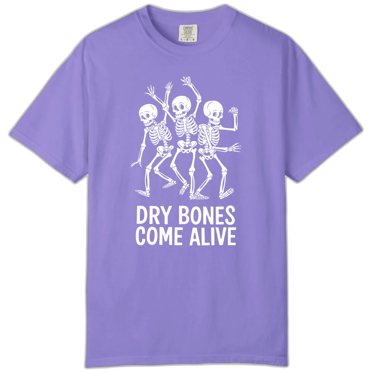 Dry Bones Come Alive Skeletons Comfort Color in Violet