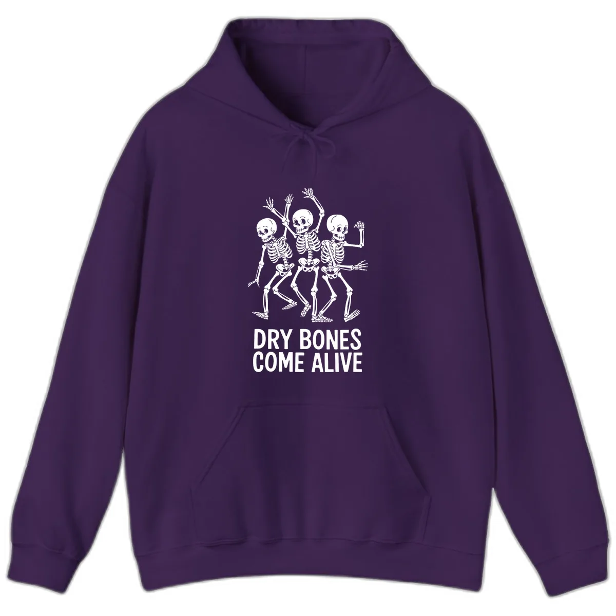 Dry Bones Come Alive Skeletons Hoodie in Purple