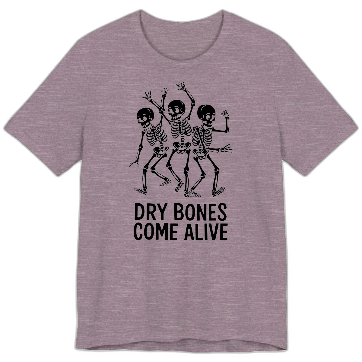 Dry Bones Come Alive Skeletons Premium T-Shirt in Heather Purple