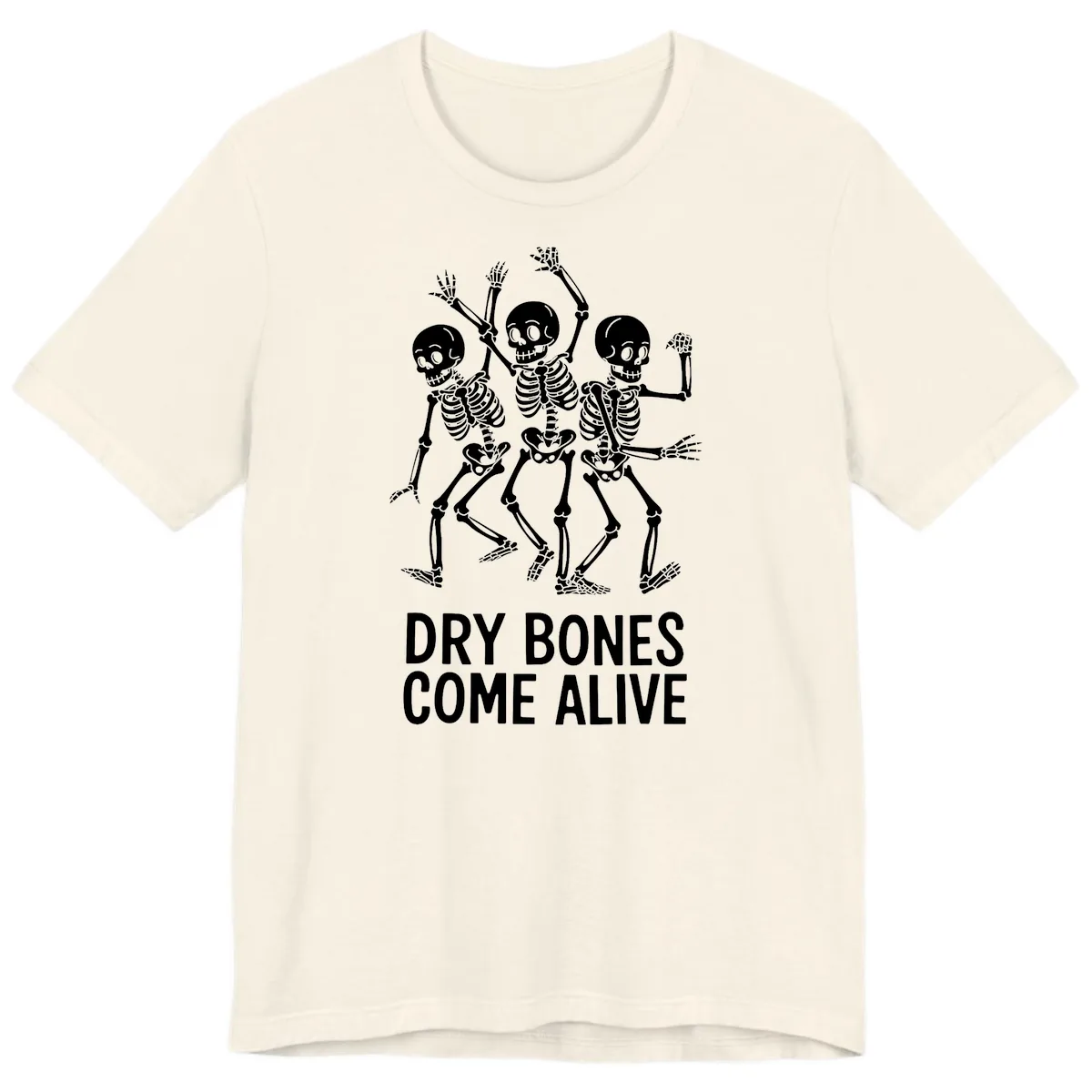 Dry Bones Come Alive Skeletons Premium T-Shirt in Natural