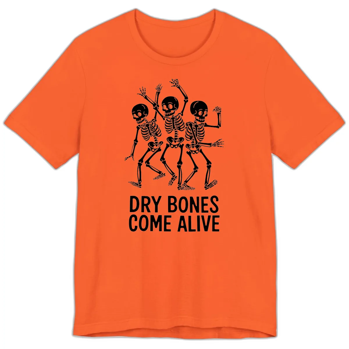 Dry Bones Come Alive Skeletons Premium T-Shirt in Orange