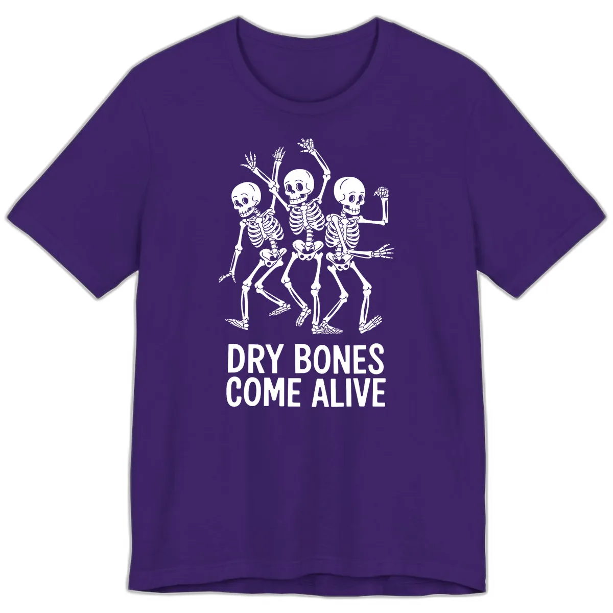 Dry Bones Come Alive Skeletons Premium T-Shirt in Team Purple