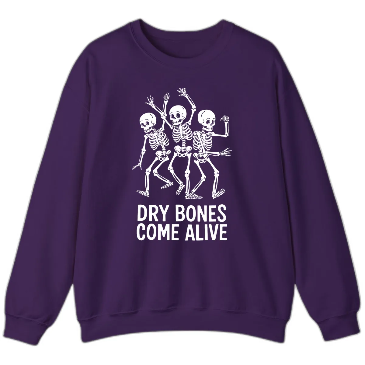 Dry Bones Come Alive Skeletons Sweatshirt in Purple