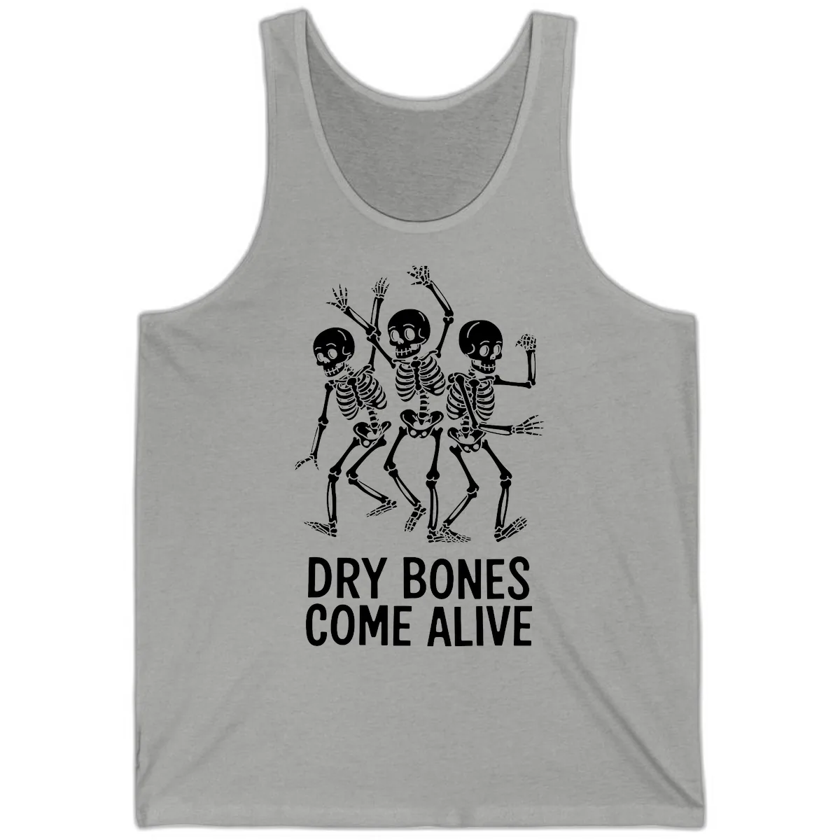Dry Bones Come Alive Skeletons Tank in Athletic Heather