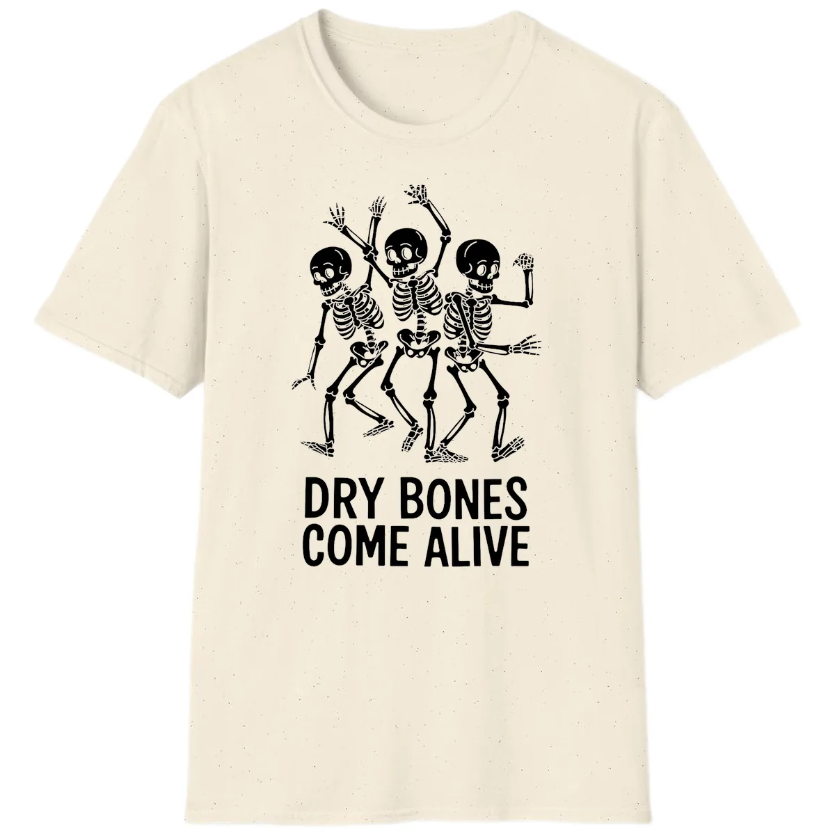 Dry Bones Come Alive Skeletons T-Shirt in Natural