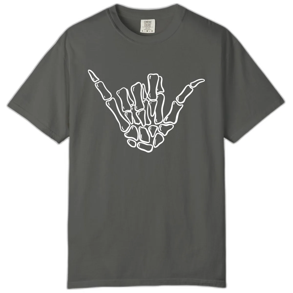 Skeleton Hang Loose Hand Gesture Comfort Color in Pepper