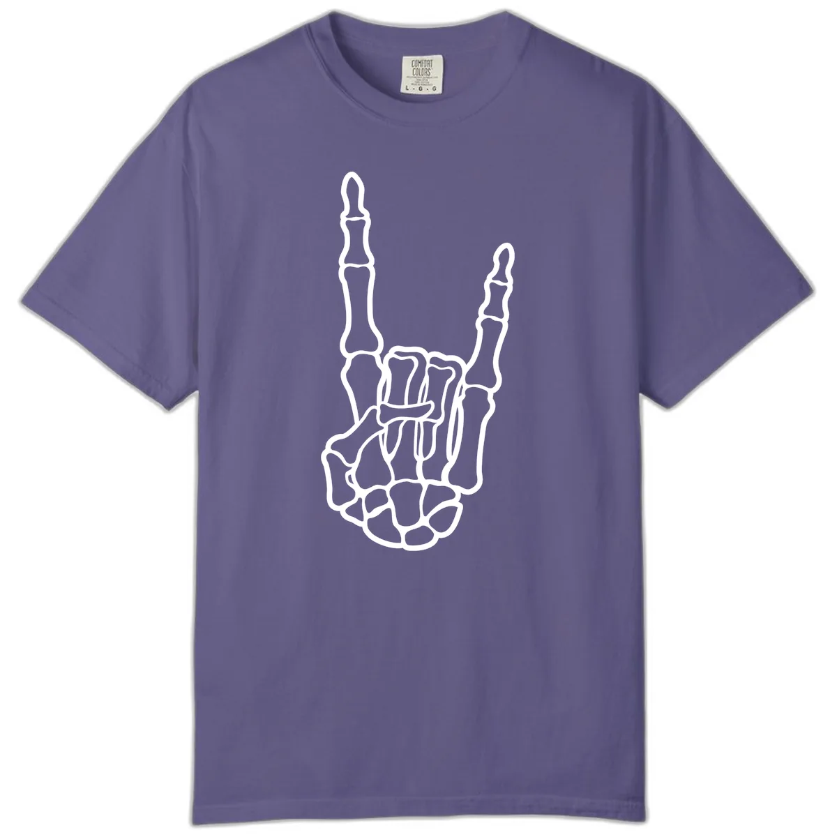 Skeletal Rock and Roll Hand Gesture Comfort Color in Grape